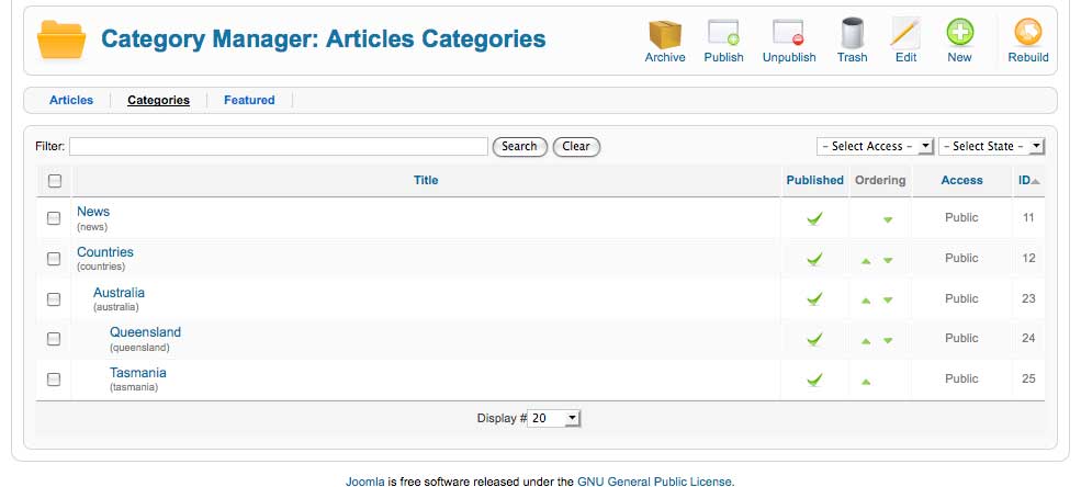 Nested Categories